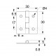 GALVANIZED FLAT STEEL HINGE 30x30 ITALY